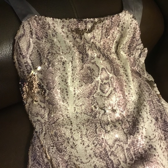 New Ramy Brook python print sequin mini dress 4 - Picture 8 of 9